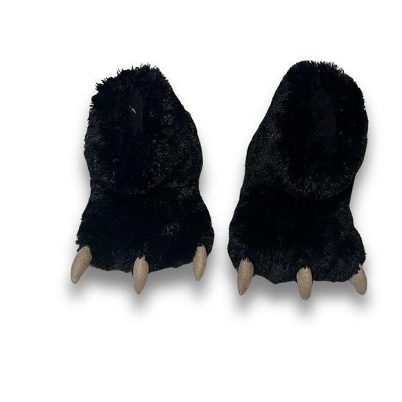 Kids Bear Claw Slippers M Size 13-3 100% Polyester Plush Black Fun Costume Acces - Picture 2 of 4